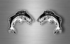 2x autocollant sticker voiture moto scrapbooking poison carpe peche frigo