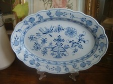 Trés grand Plat porcelaine Meissen décor à l'oignon
