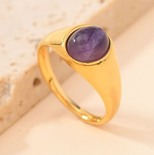 Bague chevalière pierre