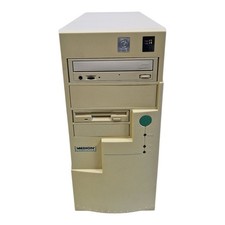 Rétro Vintage PC Tour Medion Pentium II Cd-Rom&cd-Brenner Sans HDD Défecteux #49