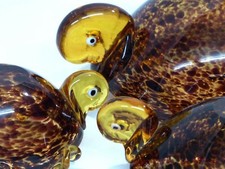 C 1970 trois tortues Ambre sculpture Murano Art glass design 25c2.4kg déco Amber