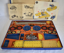 BOITE ANCIENNE MECCANO N° 6 JEU DE CONSTRUCTION EN ACIER. 1960/70 AVEC NOTICES