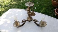 Lustre Style Louis . bronze massif 3 branches