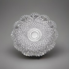 Grande coupelle de lustre ancien signé en relief  Val Saint Lambert DIAMETRE 17