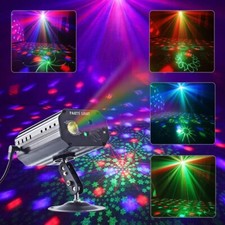 RGB 3 Lentille Télécommande Fête Lumière Laser Dj Disco LED Projecteur Halloween