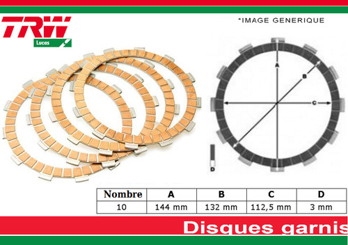 Kit disques garnis - kit, 10