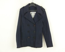 Tommy Hilfiger Jeans Femme M Laine Boutonné Veste Double Boutonnage Caban Marine