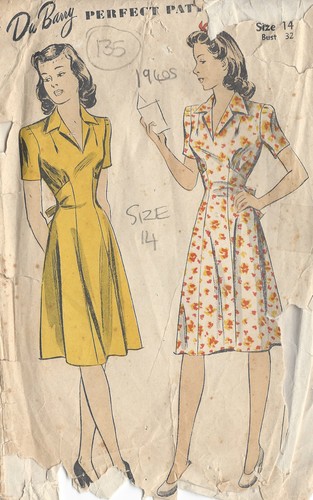 Robe vintage années 1940 - vintage,
