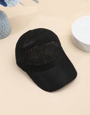 Casquette Noir En Maille Respirante Transparente Vintage Femme Homme Rétro