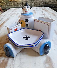 Rare pyrogène Henri Delcourt  Pierrot porcelaine Art Déco  1930