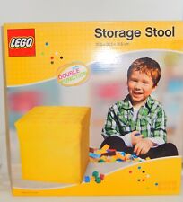 ancien grand Tabouret de Rangement créé par Lego, couleur Jaune