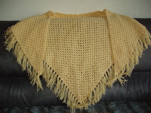 Châle crochet main - , neuf