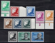 GERMANY YVERT AIR MAIL 43-53 " EAGLE EARTH GLOBE SET 11 STAMPS 1934" MNH VF X713