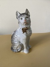 Chat En Porcelaine Ancien