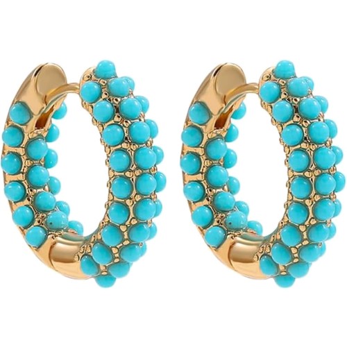 Créoles turquoises femme - créoles,