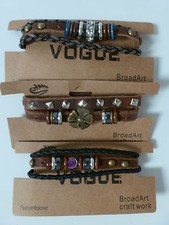 Bracelet multi brins cuir