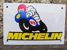 Plaque émaillée MICHELIN M38 Enamel Sign no Ducati Yamaha Honda Kawasaki