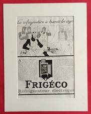 Publicité de presse: 1931 Electroménager Réfrigérateur FRIGECO  R. COEUR DE LION