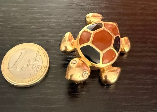 Broche tortue metal dore - broche, dore/