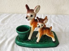 Ancien Objet déco en céramique Biche et Faon 17,5 x 10cm Vallauris ?