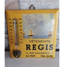 Ancien Thermomètre Publicitaire - Vêtements Régis - Le Puy En Velay