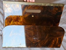 Porte revues Panier à journaux vintage Lucite Plexiglas imitation écaille tortue