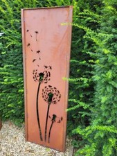 Paravent en rouille noble fleur pustule stèle de jardin brise-vue panneau déc...