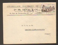 AMIENS (80) APPAREILLAGE ELECTRIQUE en gros "Ets Ph. DUVAL & Cie" en 1956