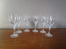 6 Verres à vin Hauteur  15 cm