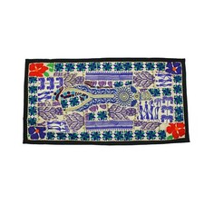 Tapisserie bohème vintage brodée patchwork chambre indienne suspension murale Az