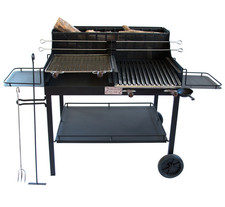 Barbecue À Charbon Et Bois