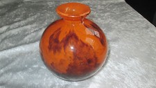 Ancien vase boule Muller Frères Luneville circa 1930 époque Daum Nancy Gallé