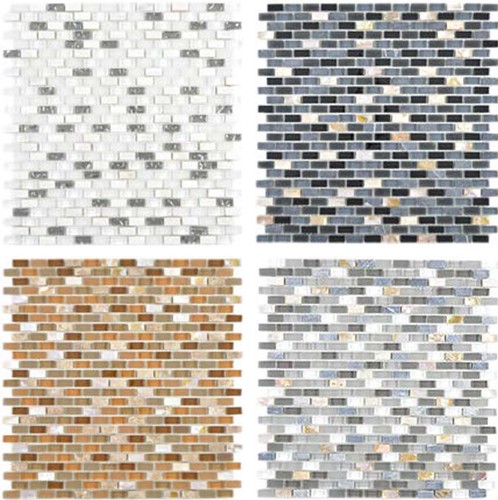 Tapis mosaïque verre pierre - verre, &