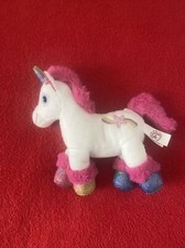 🇫🇷 Peluche Musicale Licorne Blanche Rose Arc En Ciel LICA BELLA GISPSY NEUF