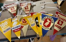 PELICAN Publicitaire PELFORTH Rare 3 Banderole Fanion Drapeau Bière Verre Plaque