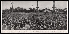 1947  --  DISCOURS DU GENERAL DE GAULLE QUAI LOUIS XVIII A BORDEAUX   3R322