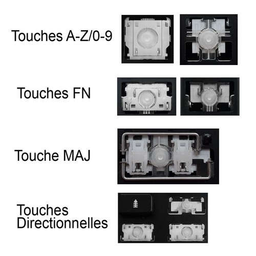 Touche clavier pour dell - de,