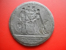 MARIAGE DU DAUPHIN FUTUR LOUIS XVI EPREUVE UNIFACE EN ETAIN 1770