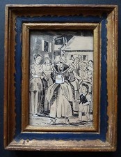 LE SUPPLICE DE LA PIERRE ENCRE DE CHINE SUR PAPIER VERS 1880