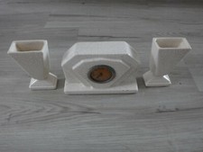 PENDULE et VASES ART DECO