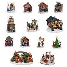 Maison Lumineuse G.wurm Accessoires Village D'Hiver Marché Vacance Figurines