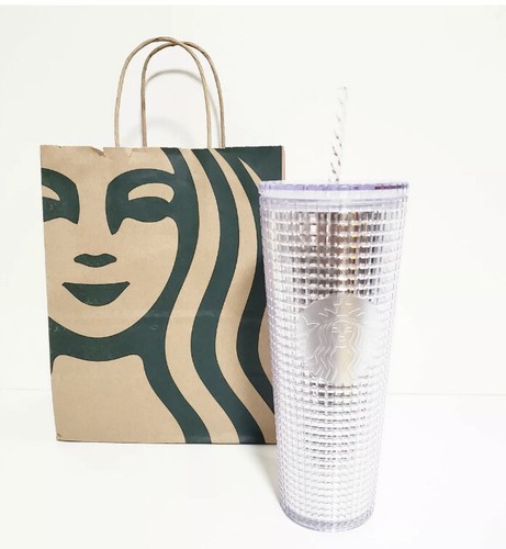 New starbucks silver grid - silver,