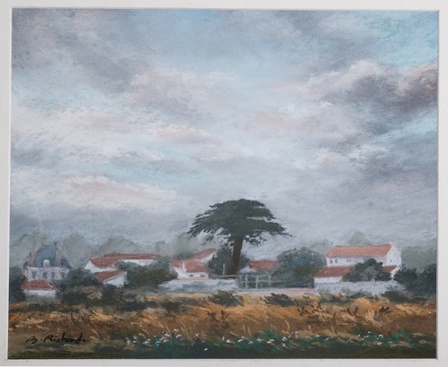 Pastel paysage noirmoutier - paysage,