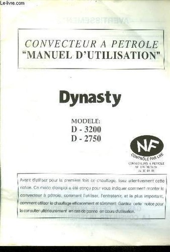 Dynasty convecteur petrole - dynasty, a