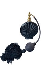 Marcel Franck Vaporisateur Art déco verre moulé Noir en forme de soleil SGDG