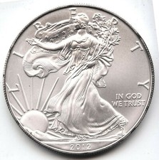 2012 American Eagle 1 OZ Argent Fin Dollar - US Mint Lingot Un Once - MB715