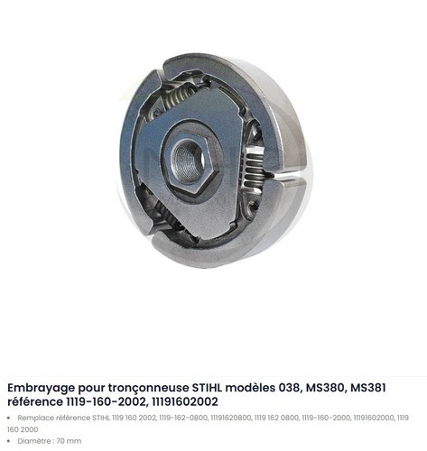 Embrayage tronconneuse stihl - tronconneuse,