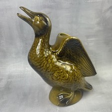 Pichet broc cruche carafe canard vert barbotine Haut. ~27.5cm