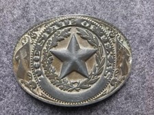 THE STATE OF TEXAS Belt Buckle original Authentic Lone Star Old Boucle Ceinture 
