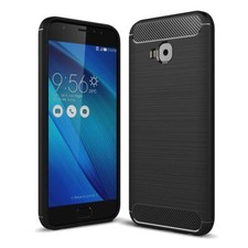 Asus Zenfone 4 Selfie ZD553KL Étui TPU Fibre De Carbone Noir
